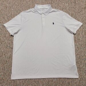 Ralph Lauren Polo Shirt Mens 2XL White Classic Performance Stretch Golf Pony